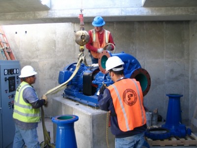 New Canyon Road Hydropower Turbine installation
