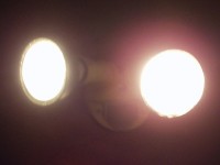 LED (left) & Halogen (right) floodlights