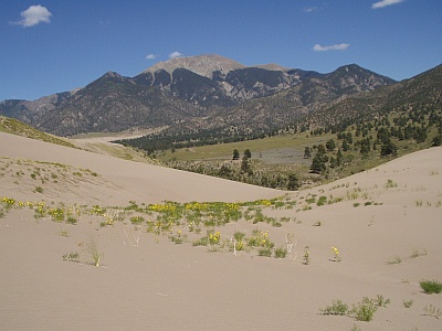 Sand Skiing - View of Mount Herard